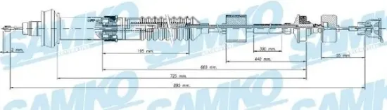 Seilzug, Kupplungsbetätigung SAMKO C0028C Bild Seilzug, Kupplungsbetätigung SAMKO C0028C