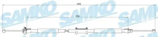 Seilzug, Feststellbremse SAMKO C0197B Bild Seilzug, Feststellbremse SAMKO C0197B