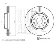 Bremsscheibe Vorderachse BLUE PRINT ADA104380