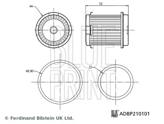 Hydraulikfilter, Automatikgetriebe BLUE PRINT ADBP210101