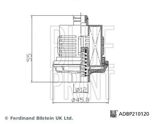 Hydraulikfilter, Lamellenkupplung (Allradantrieb) BLUE PRINT ADBP210120 Bild Hydraulikfilter, Lamellenkupplung (Allradantrieb) BLUE PRINT ADBP210120