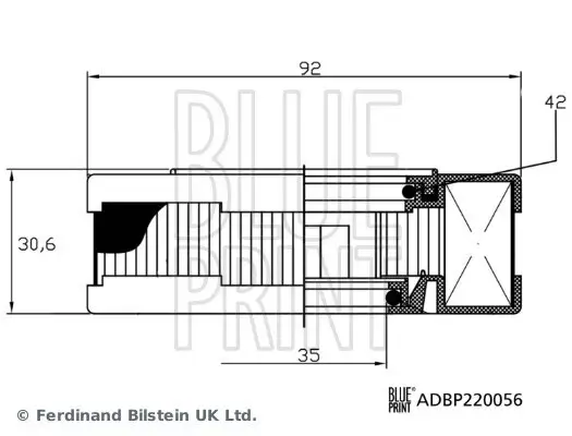 Filter, Kurbelgehäuseentlüftung BLUE PRINT ADBP220056 Bild Filter, Kurbelgehäuseentlüftung BLUE PRINT ADBP220056