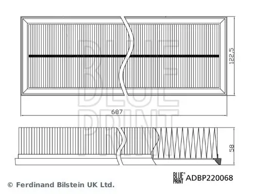 Luftfilter BLUE PRINT ADBP220068 Bild Luftfilter BLUE PRINT ADBP220068