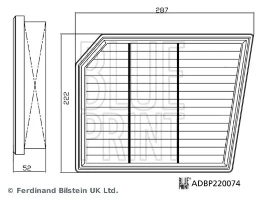 Luftfilter BLUE PRINT ADBP220074 Bild Luftfilter BLUE PRINT ADBP220074