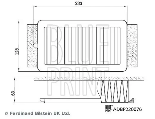 Luftfilter BLUE PRINT ADBP220076 Bild Luftfilter BLUE PRINT ADBP220076