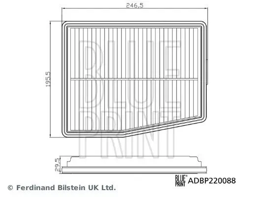 Luftfilter BLUE PRINT ADBP220088 Bild Luftfilter BLUE PRINT ADBP220088