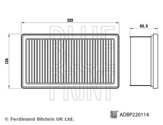 Luftfilter BLUE PRINT ADBP220114 Bild Luftfilter BLUE PRINT ADBP220114