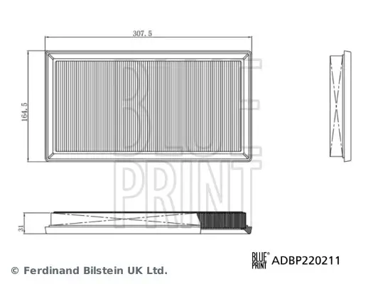 Luftfilter BLUE PRINT ADBP220211
