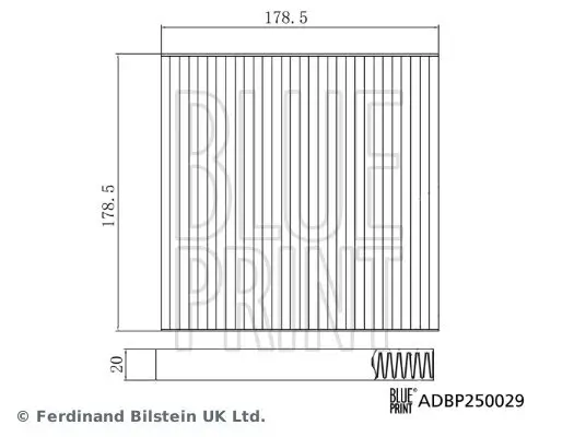 Filter, Innenraumluft BLUE PRINT ADBP250029 Bild Filter, Innenraumluft BLUE PRINT ADBP250029