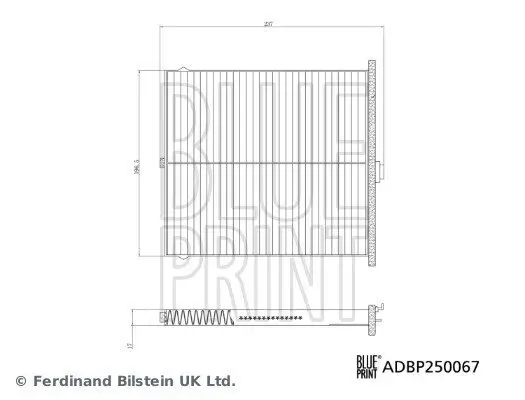 Filter, Innenraumluft BLUE PRINT ADBP250067 Bild Filter, Innenraumluft BLUE PRINT ADBP250067