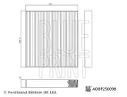 Filter, Innenraumluft BLUE PRINT ADBP250098