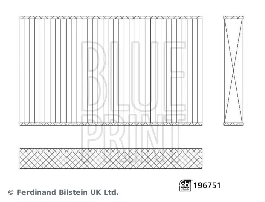 Filter, Innenraumluft BLUE PRINT ADBP250119