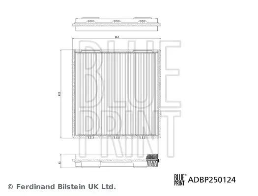 Filter, Innenraumluft BLUE PRINT ADBP250124