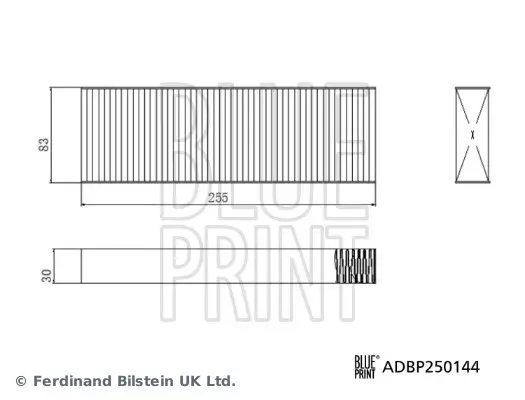 Filtersatz, Innenraumluft BLUE PRINT ADBP250144 Bild Filtersatz, Innenraumluft BLUE PRINT ADBP250144