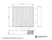Filter, Innenraumluft BLUE PRINT ADBP250147