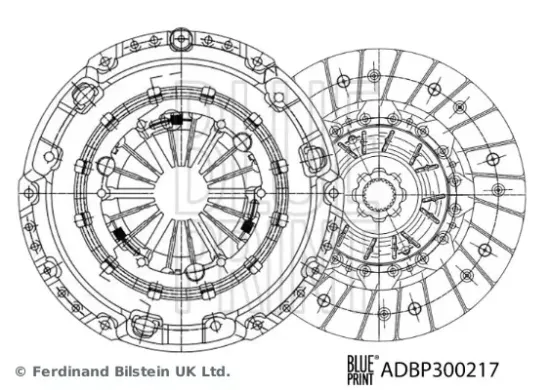 Kupplungssatz BLUE PRINT ADBP300217 Bild Kupplungssatz BLUE PRINT ADBP300217