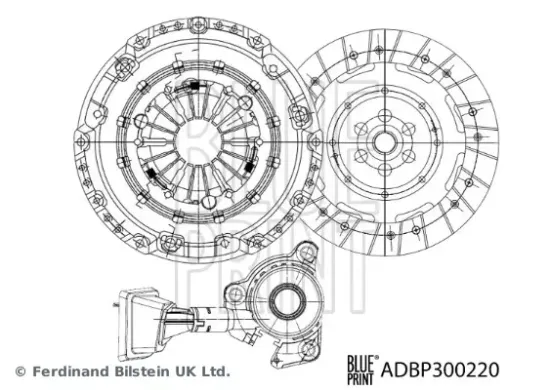 Kupplungssatz BLUE PRINT ADBP300220 Bild Kupplungssatz BLUE PRINT ADBP300220