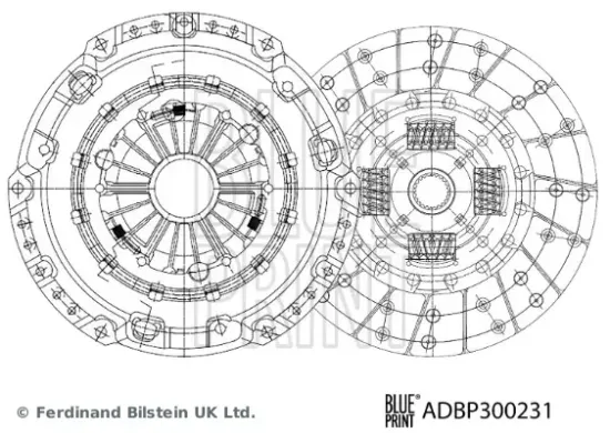 Kupplungssatz BLUE PRINT ADBP300231 Bild Kupplungssatz BLUE PRINT ADBP300231