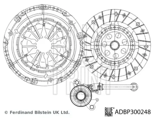 Kupplungssatz BLUE PRINT ADBP300248 Bild Kupplungssatz BLUE PRINT ADBP300248