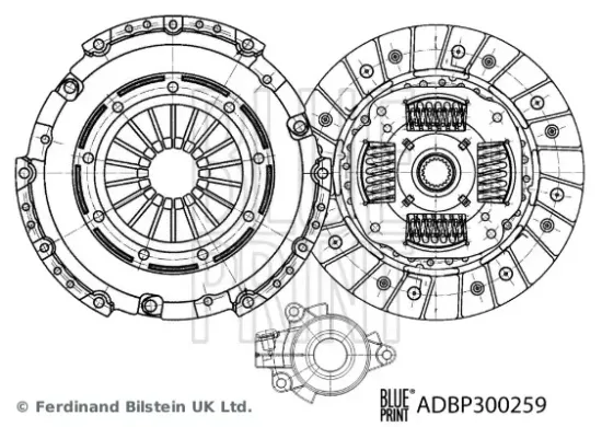 Kupplungssatz BLUE PRINT ADBP300259 Bild Kupplungssatz BLUE PRINT ADBP300259