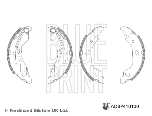 Bremsbackensatz Hinterachse BLUE PRINT ADBP410100
