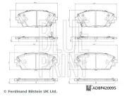 Bremsbelagsatz, Scheibenbremse BLUE PRINT ADBP420095