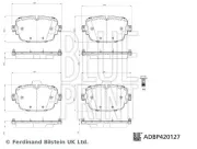 Bremsbelagsatz, Scheibenbremse Hinterachse BLUE PRINT ADBP420127