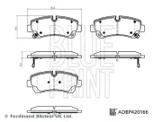 Bremsbelagsatz, Scheibenbremse Hinterachse BLUE PRINT ADBP420166