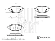 Bremsbelagsatz, Scheibenbremse Hinterachse BLUE PRINT ADBP420168