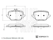 Bremsbelagsatz, Scheibenbremse Hinterachse BLUE PRINT ADBP420173