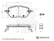 Bremsbelagsatz, Scheibenbremse Vorderachse BLUE PRINT ADBP420185