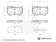 Bremsbelagsatz, Scheibenbremse Vorderachse BLUE PRINT ADBP420187
