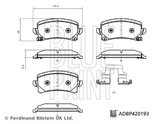 Bremsscheibe Vorderachse BLUE PRINT ADBP430119 Bild Bremsscheibe Vorderachse BLUE PRINT ADBP430119