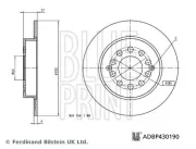 Bremsscheibe Hinterachse BLUE PRINT ADBP430190