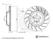 Bremsscheibe Hinterachse rechts BLUE PRINT ADBP430212