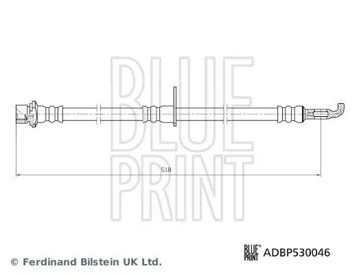 Bremsschlauch Hinterachse rechts BLUE PRINT ADBP530046