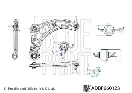 Lenker, Radaufhängung unten Vorderachse rechts BLUE PRINT ADBP860123 Bild Lenker, Radaufhängung unten Vorderachse rechts BLUE PRINT ADBP860123
