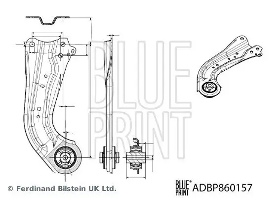 Lenker, Radaufhängung Hinterachse rechts mitte BLUE PRINT ADBP860157