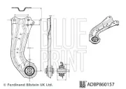 Lenker, Radaufhängung Hinterachse rechts mitte BLUE PRINT ADBP860157
