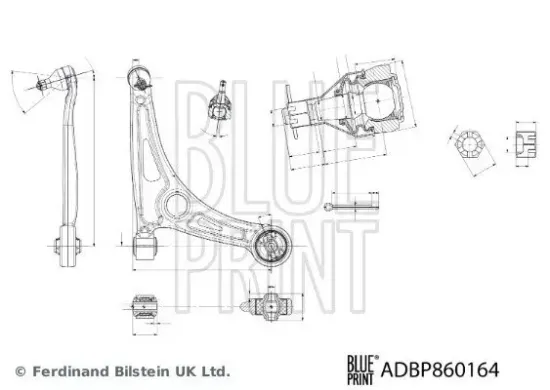 Lenker, Radaufhängung BLUE PRINT ADBP860164 Bild Lenker, Radaufhängung BLUE PRINT ADBP860164