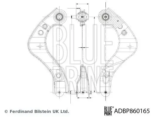 Lenker, Radaufhängung Hinterachse rechts oben BLUE PRINT ADBP860165