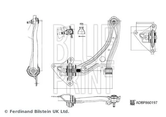 Lenker, Radaufhängung Vorderachse links BLUE PRINT ADBP860197