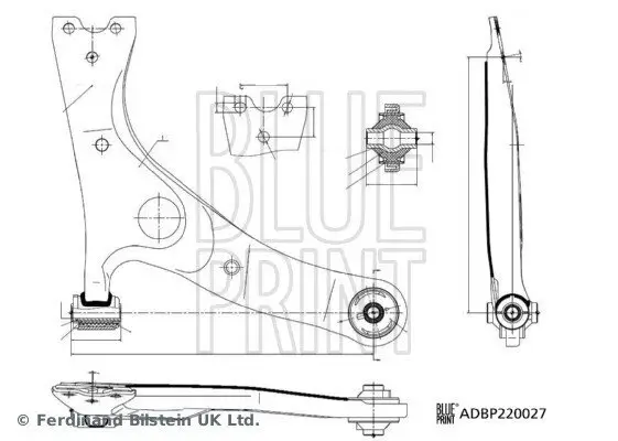 Lenker, Radaufhängung Vorderachse rechts BLUE PRINT ADBP860200