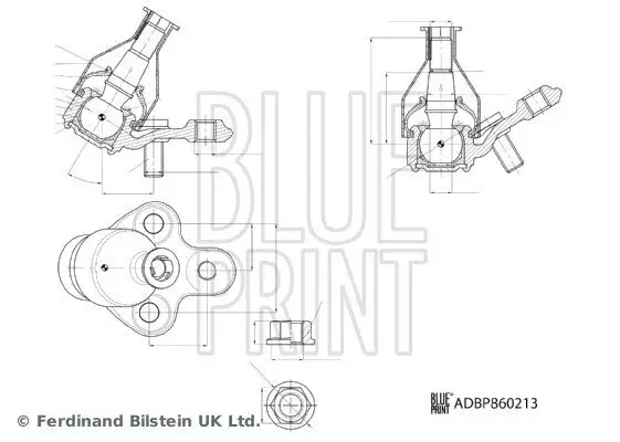 Trag-/Führungsgelenk BLUE PRINT ADBP860213 Bild Trag-/Führungsgelenk BLUE PRINT ADBP860213