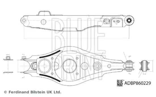 Lenker, Radaufhängung Hinterachse links unten hinten BLUE PRINT ADBP860229 Bild Lenker, Radaufhängung Hinterachse links unten hinten BLUE PRINT ADBP860229