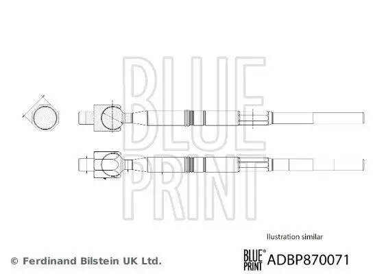 Axialgelenk, Spurstange Vorderachse links Vorderachse rechts BLUE PRINT ADBP870071