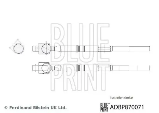 Axialgelenk, Spurstange Vorderachse links Vorderachse rechts BLUE PRINT ADBP870071 Bild Axialgelenk, Spurstange Vorderachse links Vorderachse rechts BLUE PRINT ADBP870071