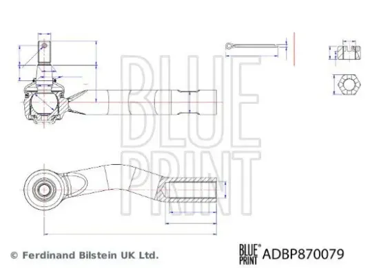 Spurstangenkopf BLUE PRINT ADBP870079 Bild Spurstangenkopf BLUE PRINT ADBP870079