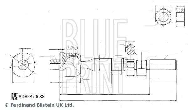 Axialgelenk, Spurstange BLUE PRINT ADBP870088 Bild Axialgelenk, Spurstange BLUE PRINT ADBP870088