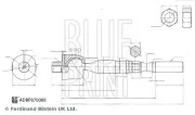 Axialgelenk, Spurstange Vorderachse links Vorderachse rechts BLUE PRINT ADBP870088